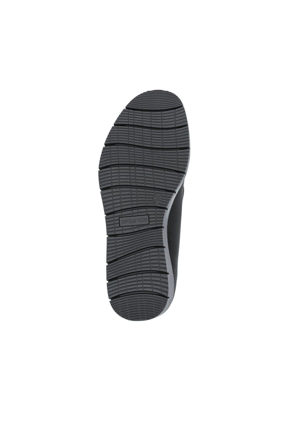 Pavers Wide Fit Casual Slip-On Shoes In Black