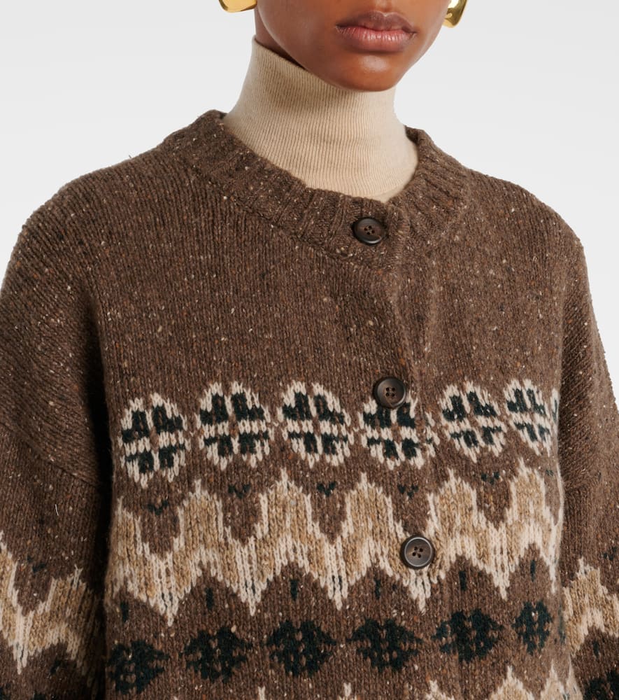 Cammie Fair Isle wool-blend cardigan
