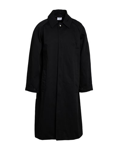 Man Overcoat & Trench Coat Black Size L Cotton