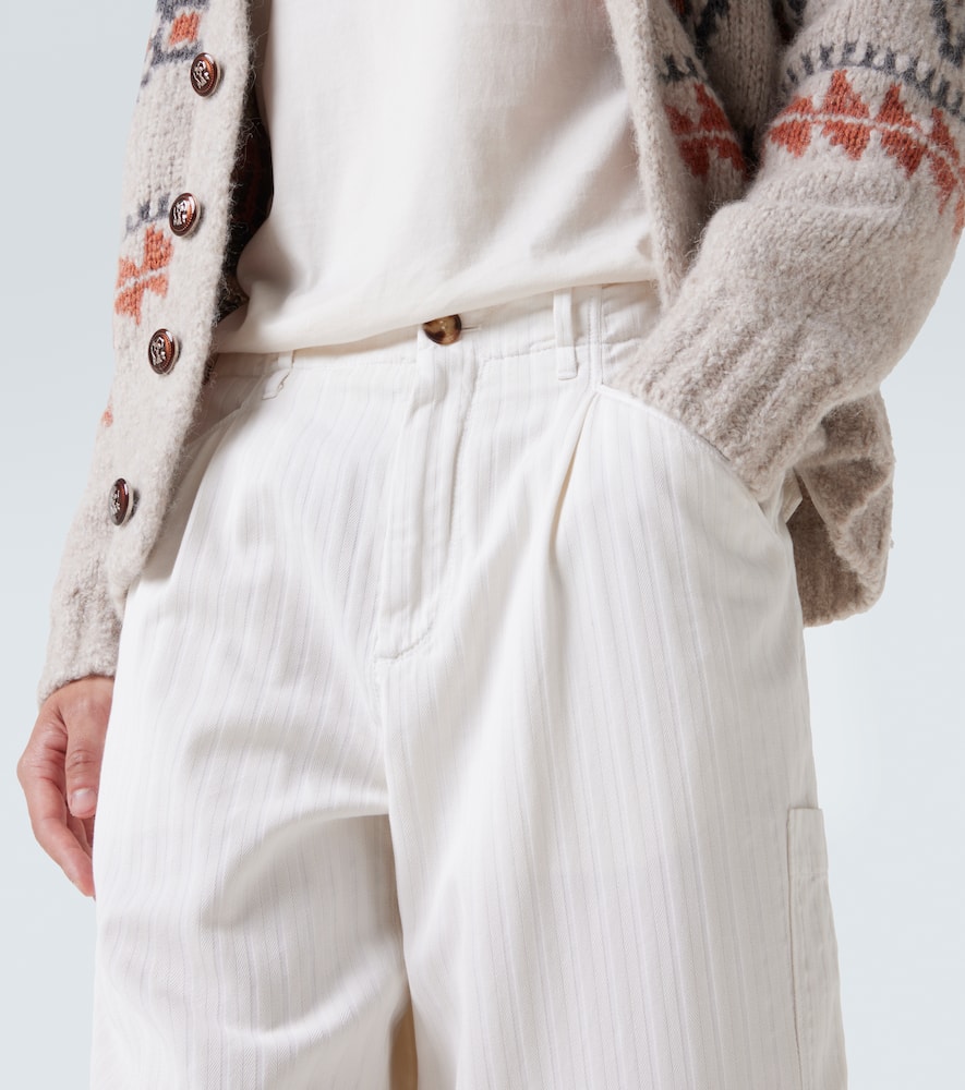 Cotton straight pants