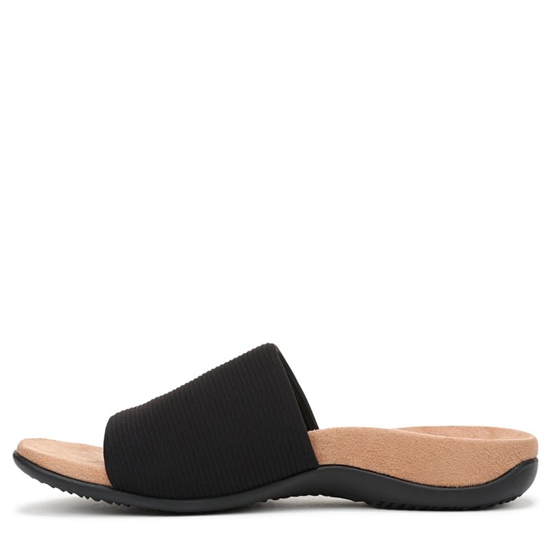 Women's Renie Stretch Knit Slide Sandals (Black)