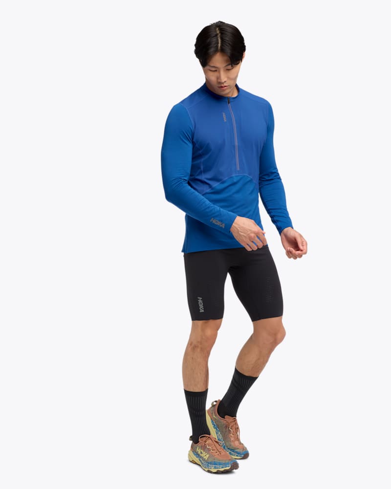 HOKA Men's SkyBreeze Long Sleeve Zip Shoes in Ultramarine