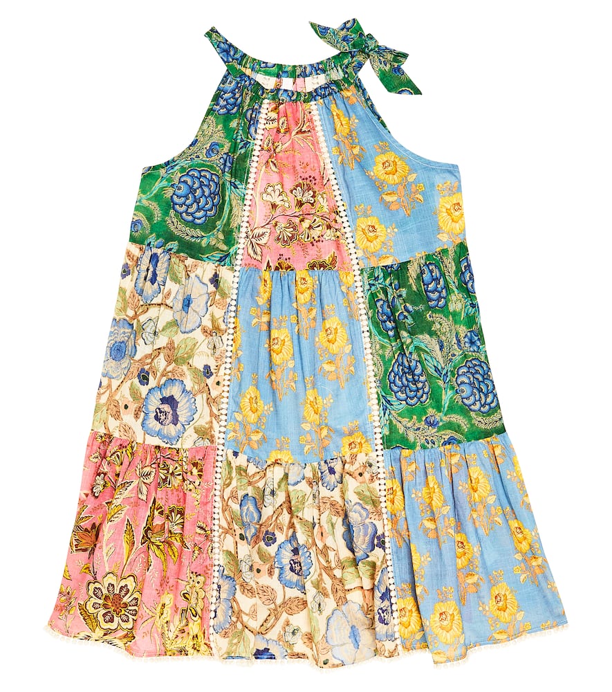 Zimmermann Kids Junie halterneck printed cotton dress