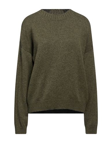Woman Sweater Military green Size L Cashmere