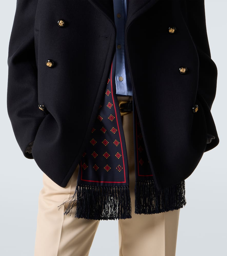 Double-breasted virgin wool jacket