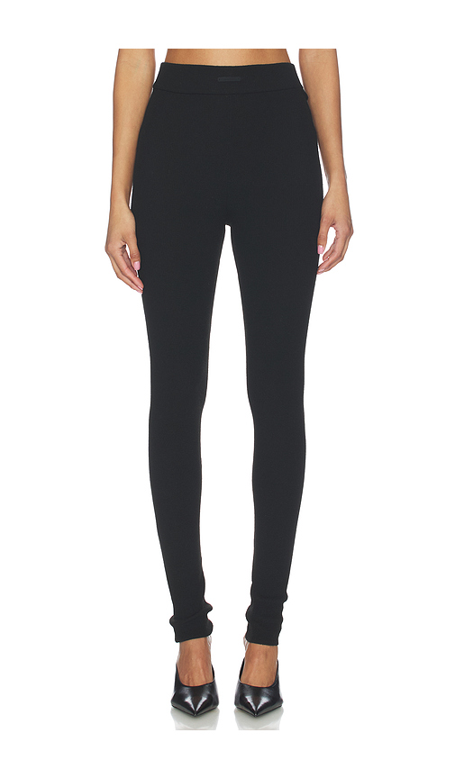 Fear of God ESSENTIALS Rib Knit Legging in Vintage Black. L also in XS, S