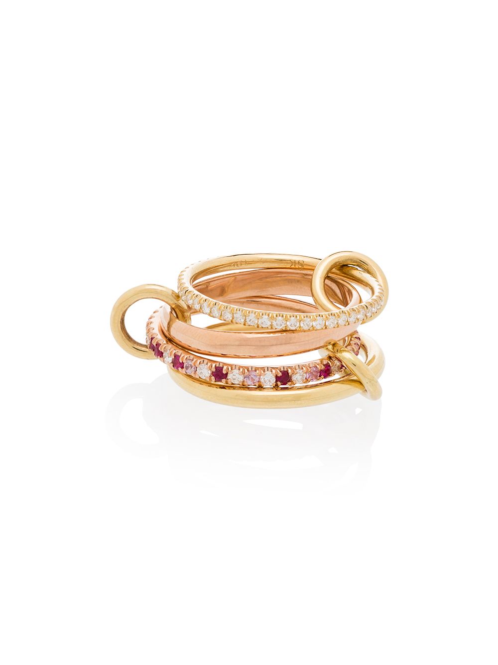 18kt yellow gold Ruby diamond ring