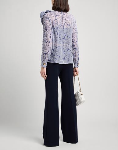 Elisabetta Franchi Woman Shirt Lilac Size 10 Viscose, Silk
