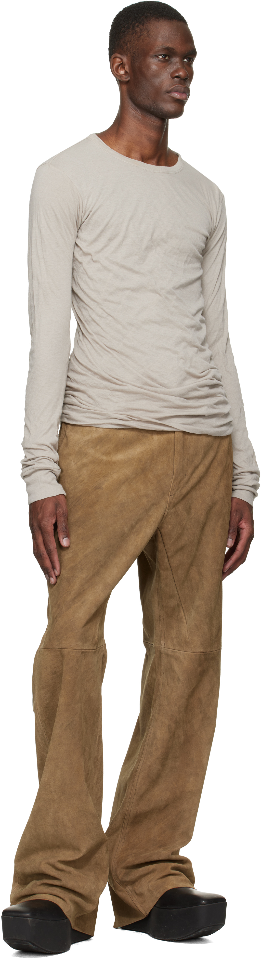 Brown Temple Geth Suede Pants