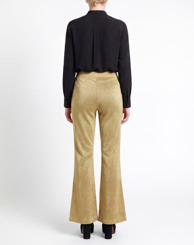Woman Pants Platinum Size 10 Viscose, Metallic fiber