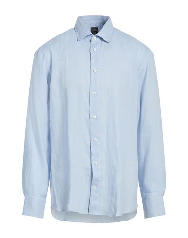 Man Shirt Light blue Size S Linen