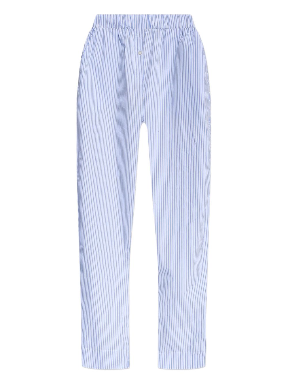 Fidda striped straight-leg trousers - Blue