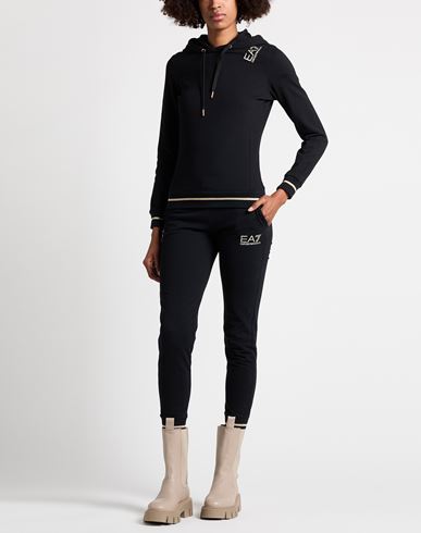 Woman Tracksuit Black Size XL Cotton, Elastane, Metallic fiber, Polyester