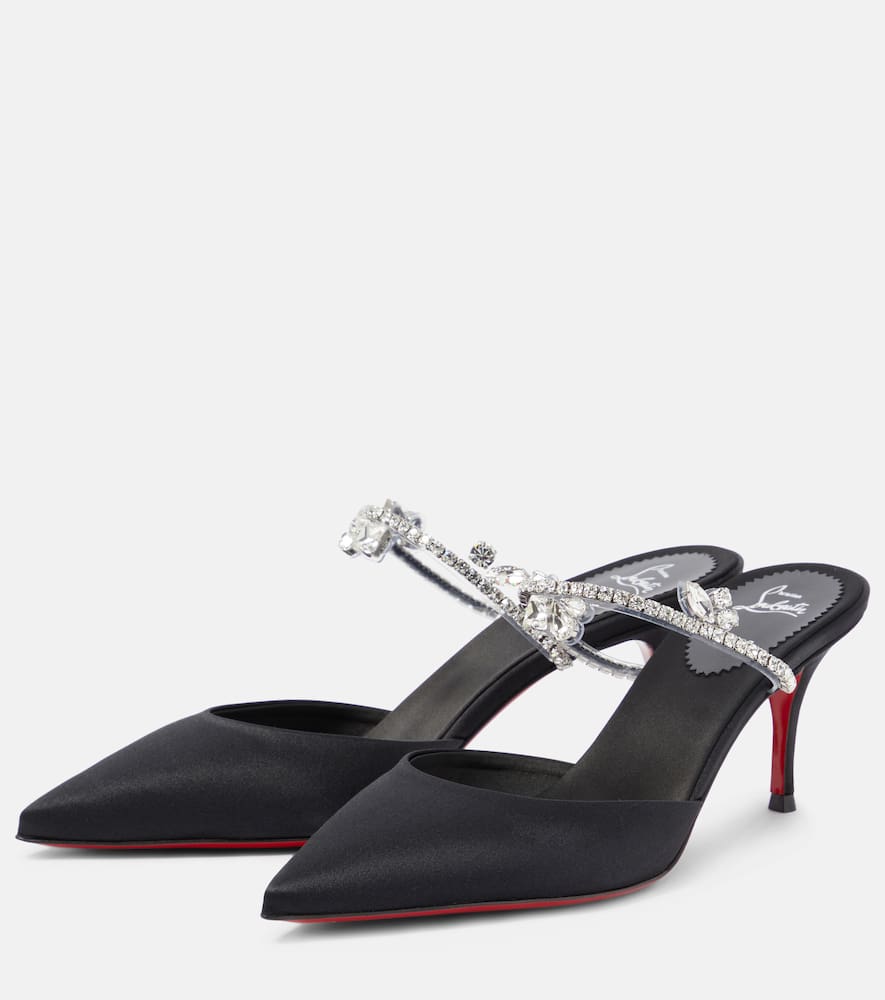Christian Louboutin Planet Queen 70 satin mules