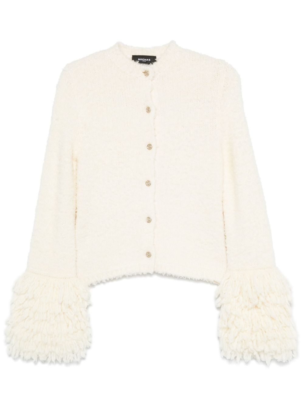 Textured cardigan - White