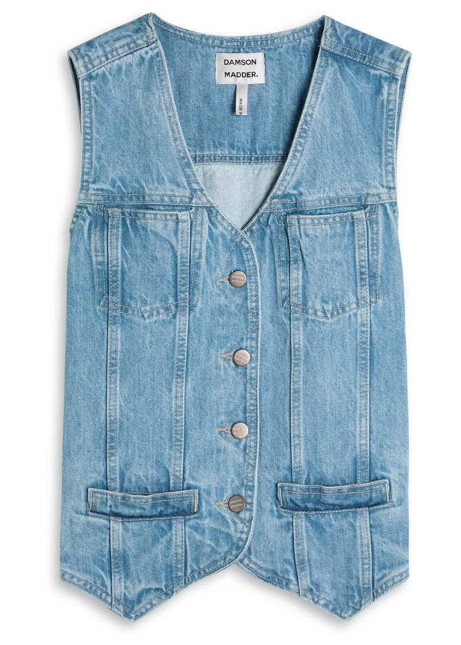 Helly Panelled Denim Gilet