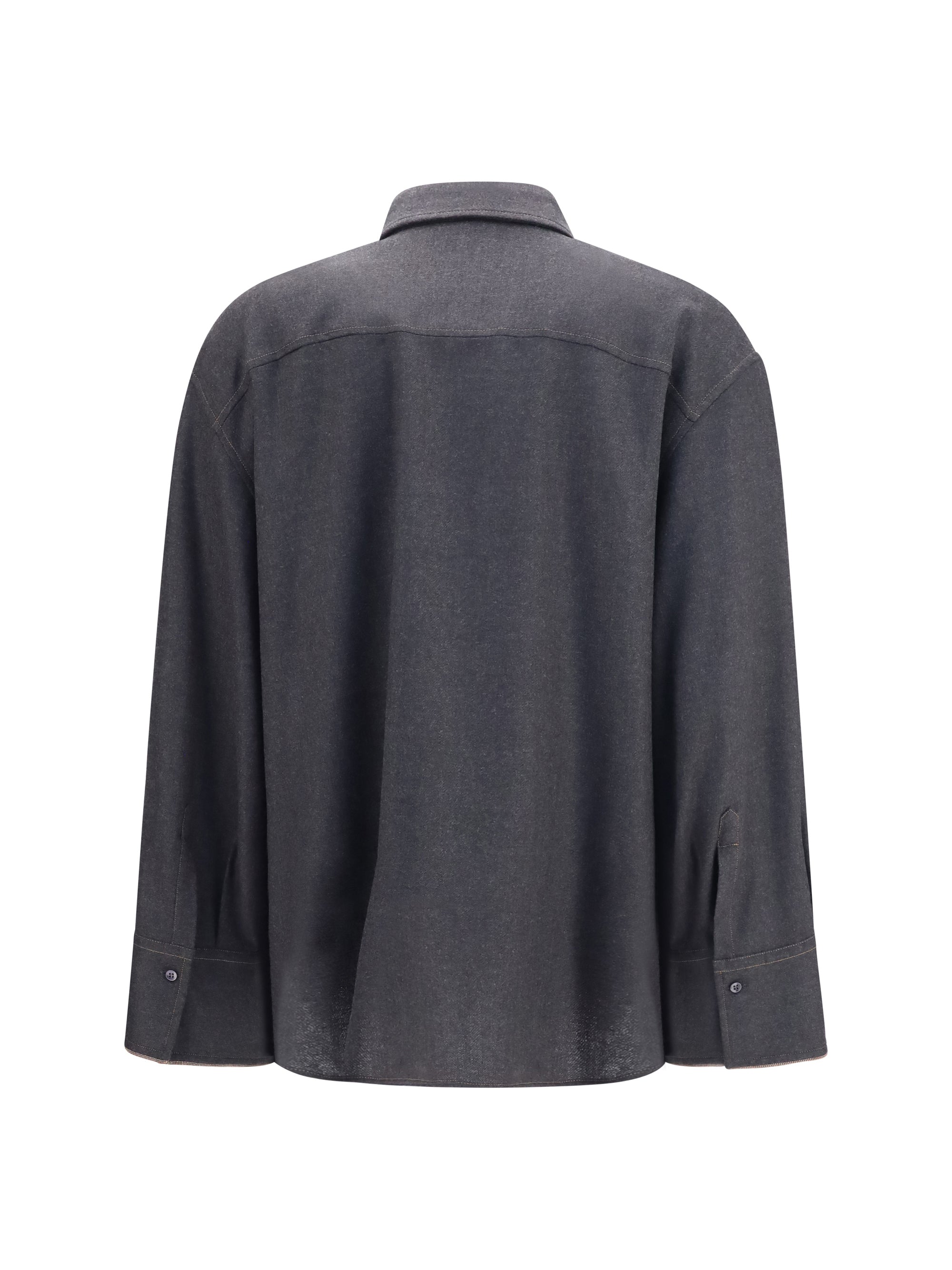Virgin Wool Shirt — Gray