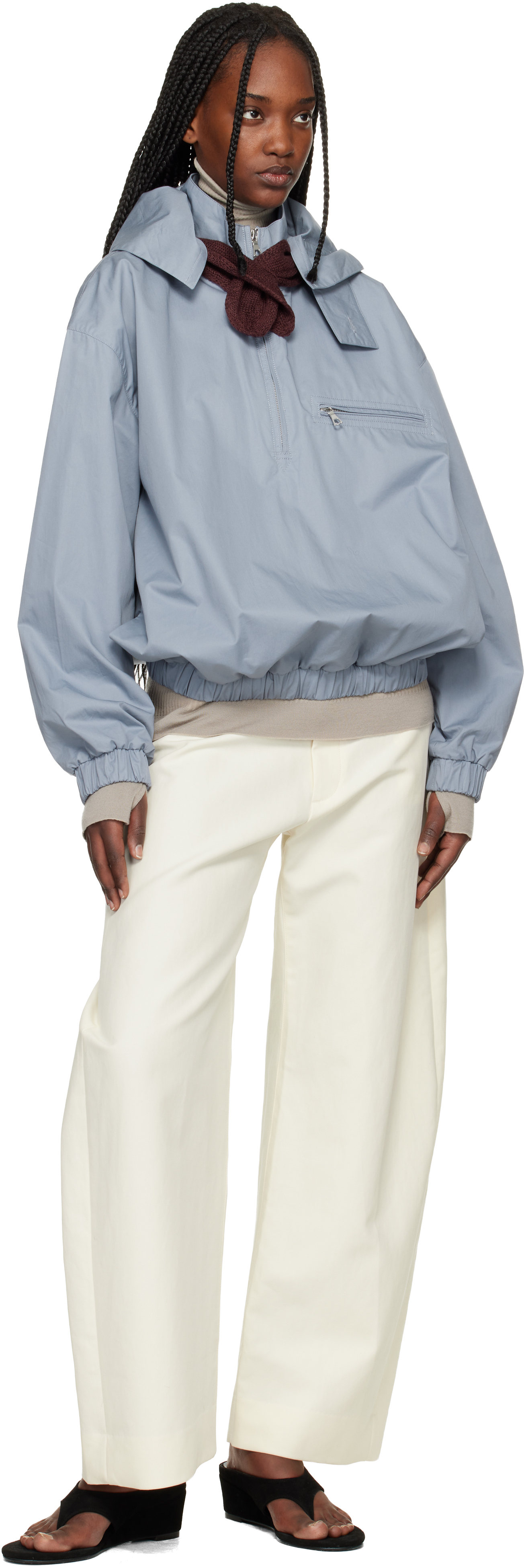 Gray Cotton Suit Avio Suit Windbreaker