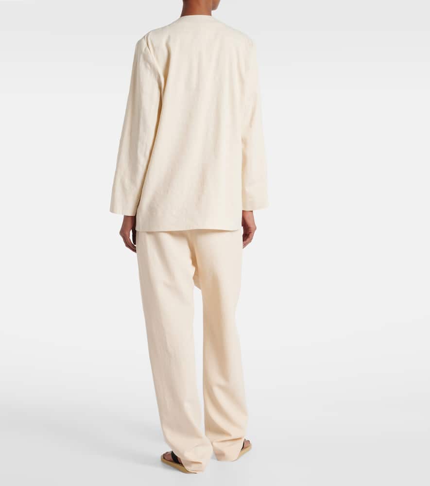 Belle linen-blend jacket