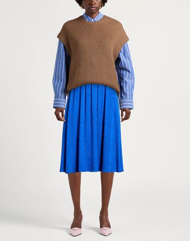 Woman Midi skirt Bright blue Size 6 Viscose