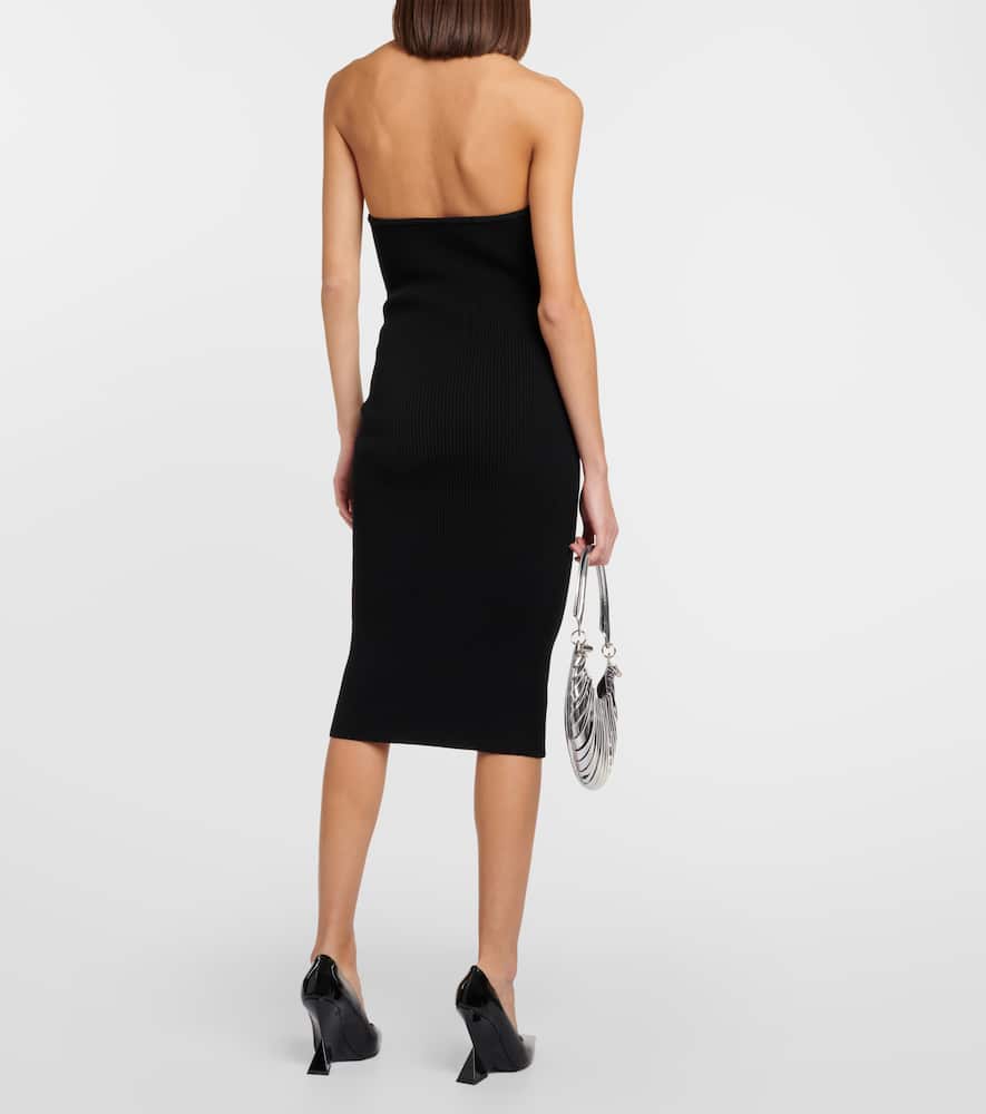 Bustier knit midi dress