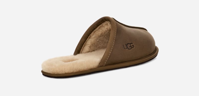 ® Men's Scuff Sheepskin Backless Slipper in Antilope