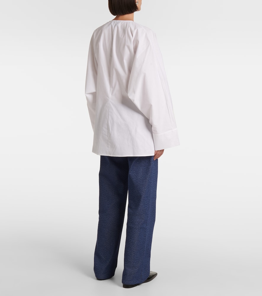 Destry gathered cotton poplin top