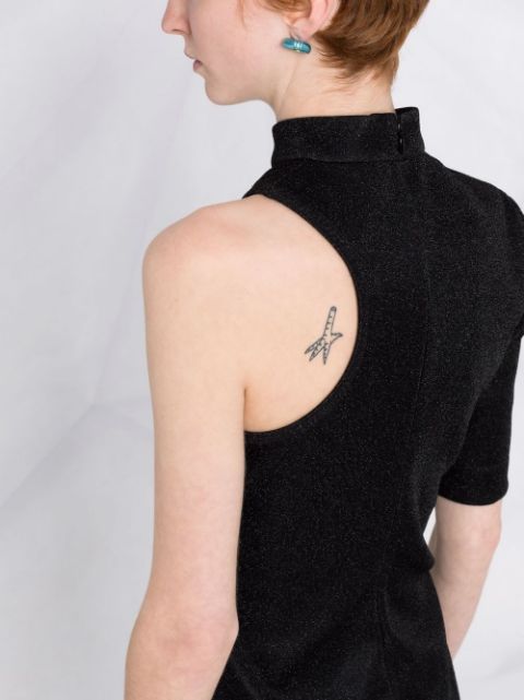 Cut-out asymmetric dress