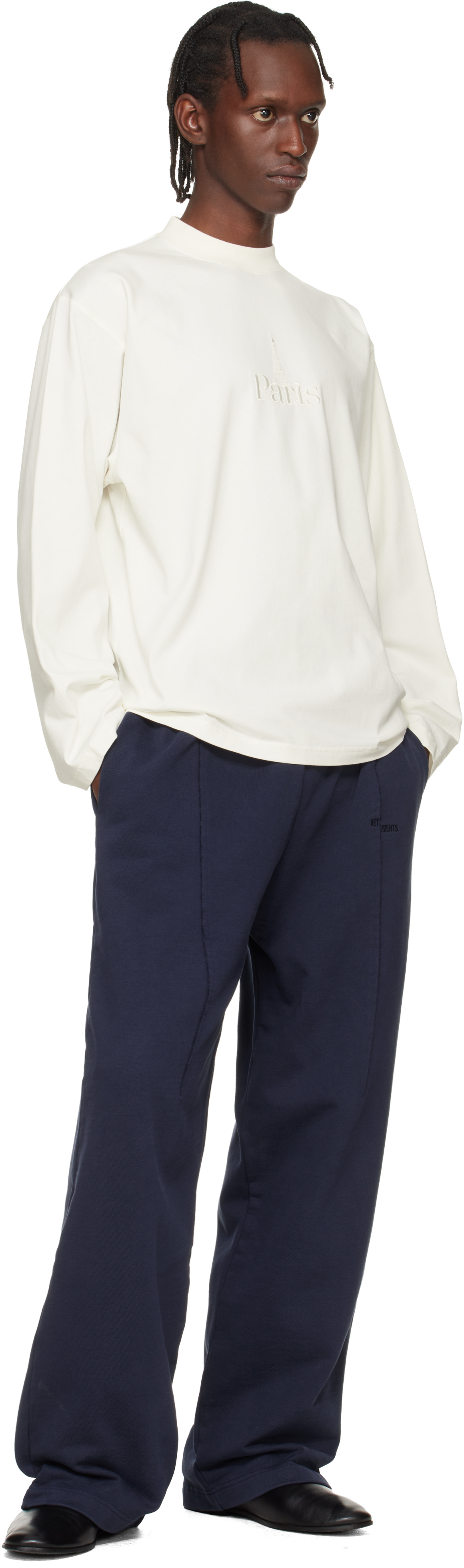 Navy Cut Sweatpants