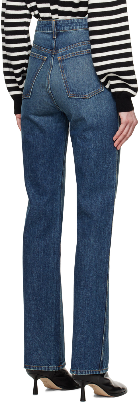 KHAITE Navy 'The Danielle' Jeans