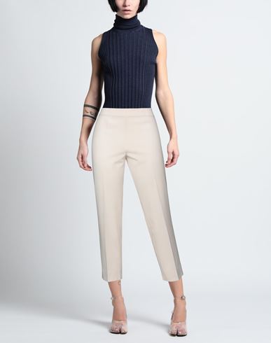 Woman Pants Ivory Size 10 Virgin Wool, Polyamide, Elastane