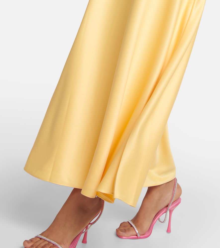 Simkhai Roberta crochet and satin maxi dress