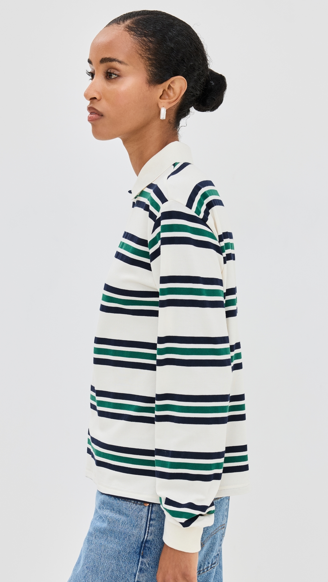 Leisure Long Sleeve Polo Ivory Moss