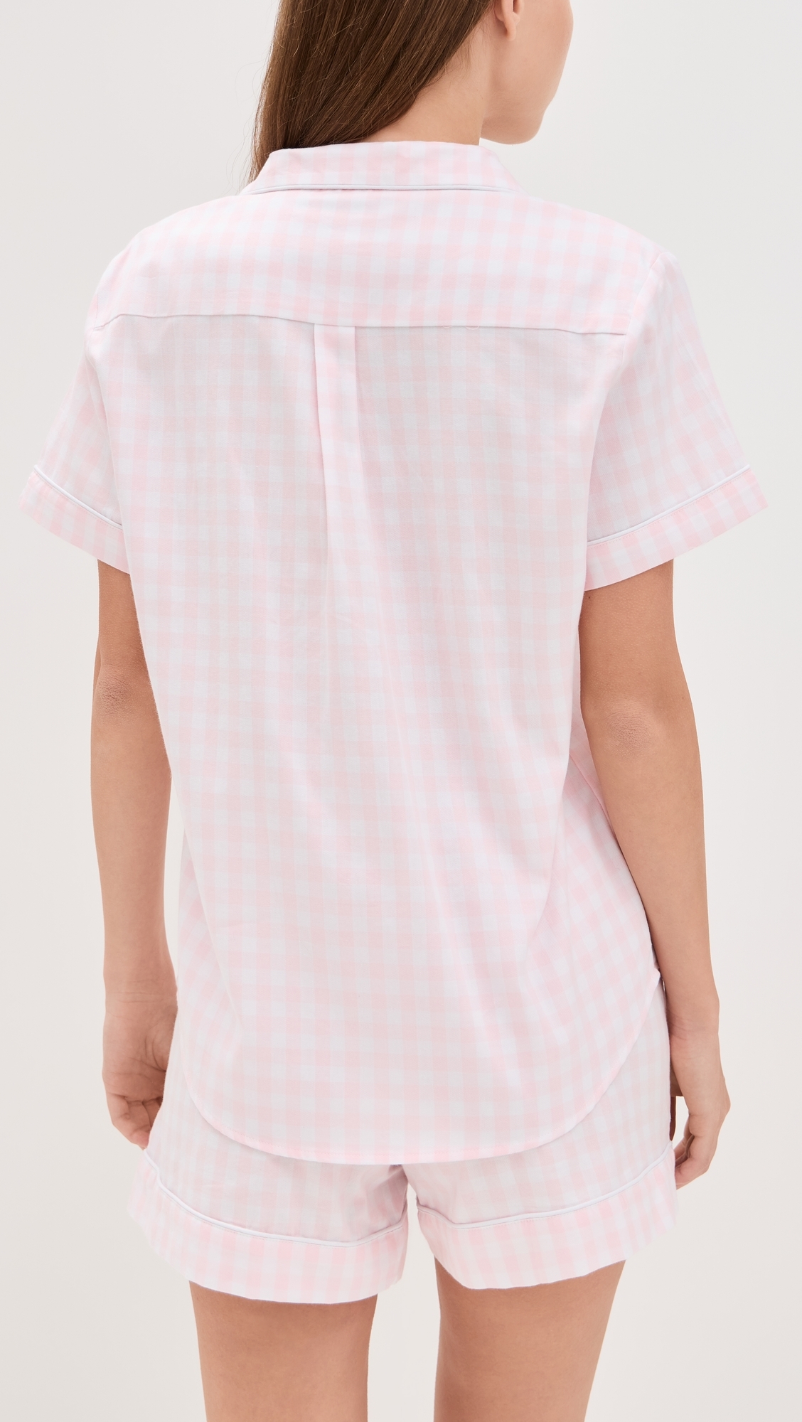 Gingham Shorts Pj Set Pink