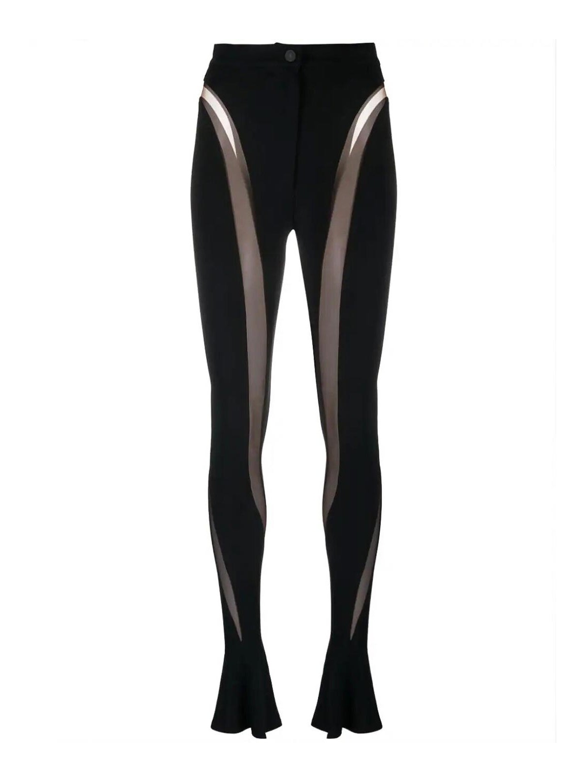 Sheer black illusion trousers