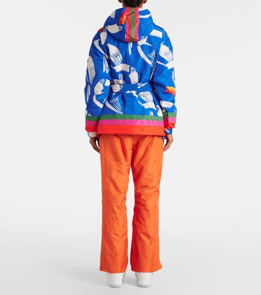 Farm Rio Colorblocked printed ski jacket
