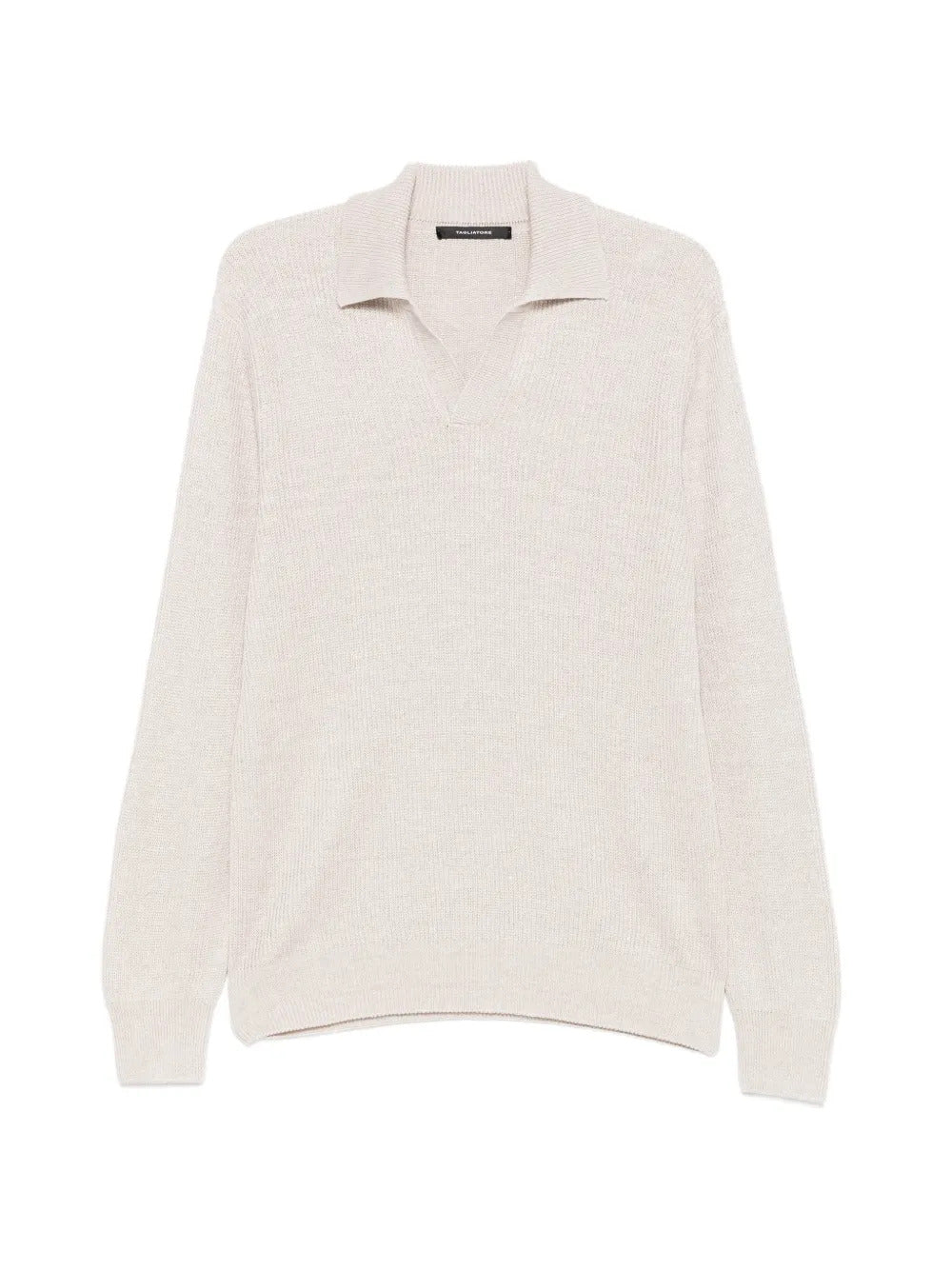 Ribbed Cotton Sweater with Classic Crew Collar