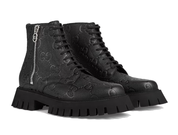 GG leather boot 'Black'