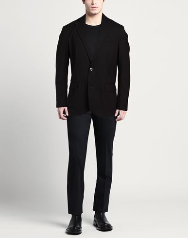 Man Blazer Black Size 42 Wool, Polyester, Elastane
