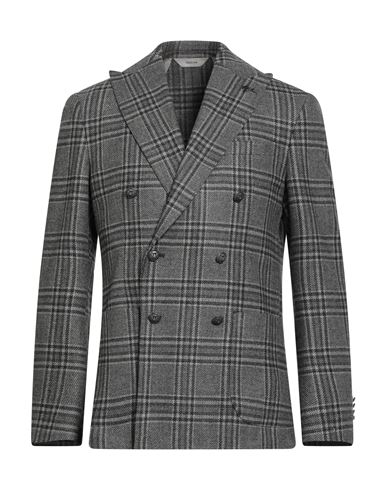 Man Blazer Grey Size 36 Virgin Wool, Silk, Linen, Elastane