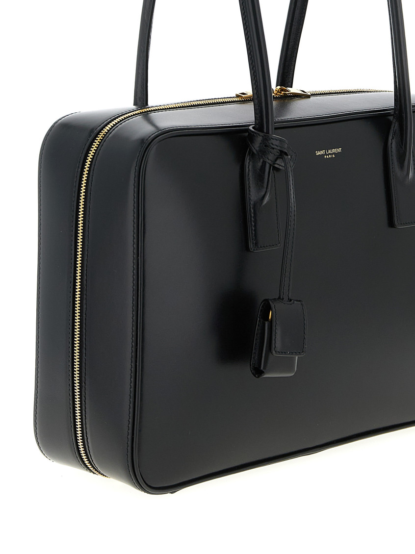 Saint Laurent SLP Bauletto Bag in Nero - Black. a
