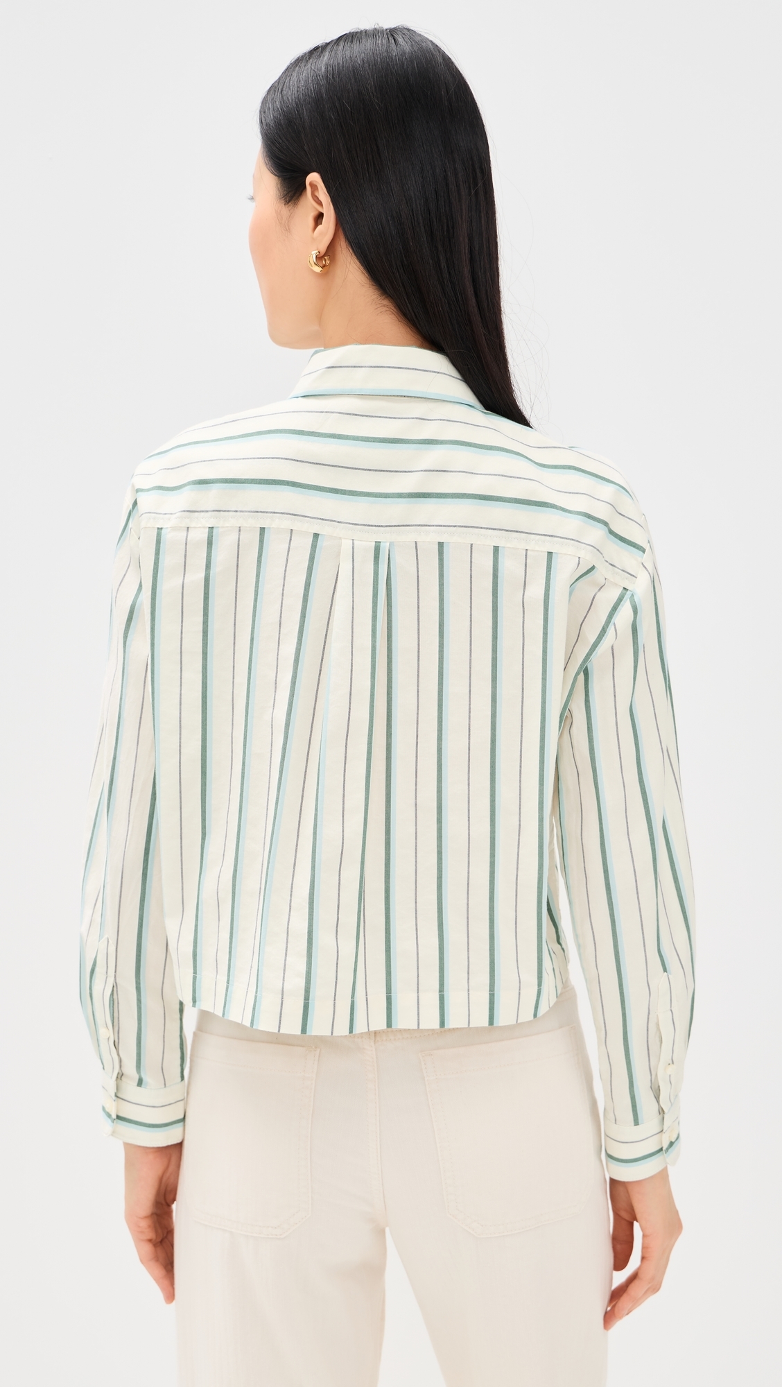 Nessa Stripe Shirt Verde Stripes