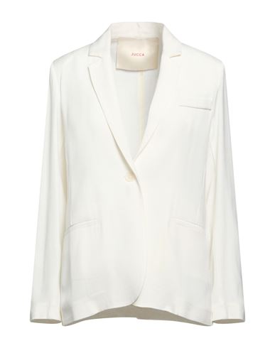 Woman Blazer Off white Size 2 Viscose, Wool