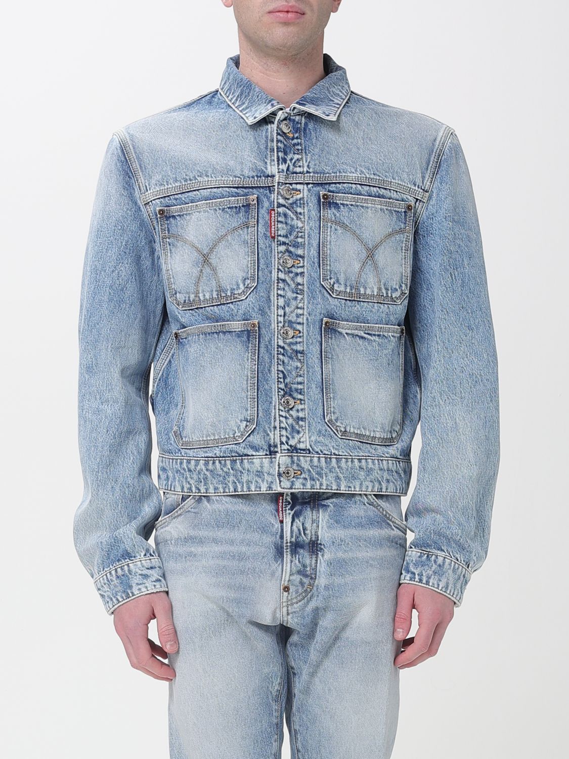 Jacket Men color Denim