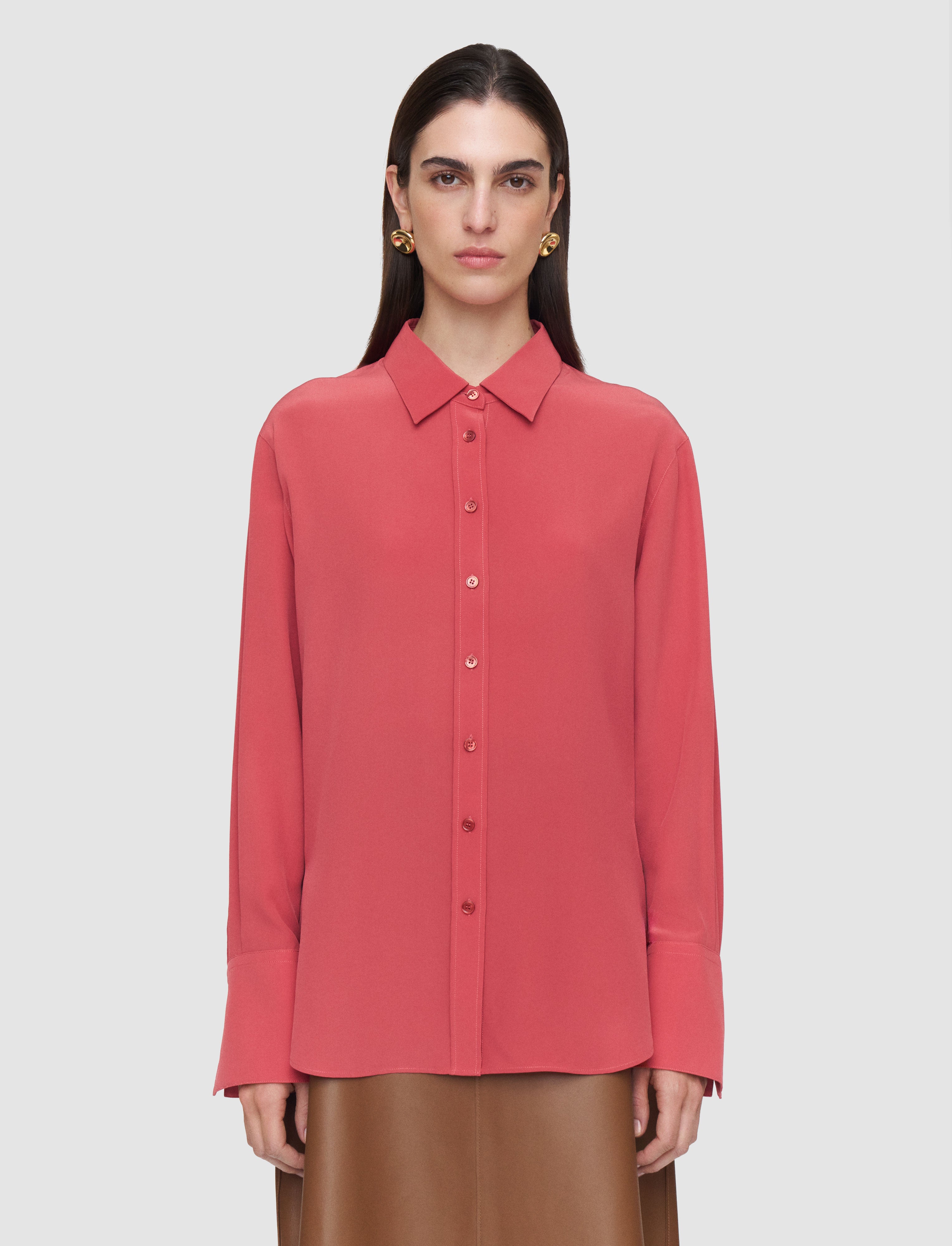 Joe Crepe de Chine Silk Blouse - 38