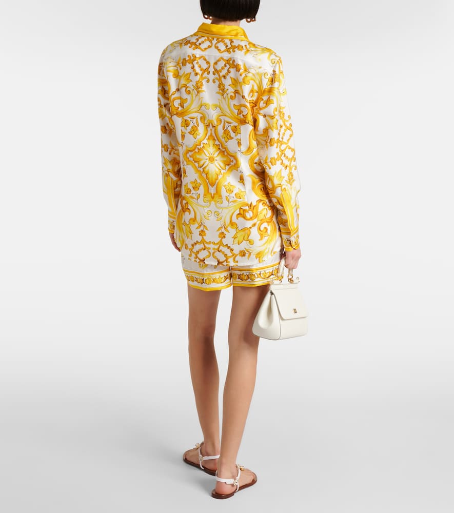 Majolica silk twill shirt