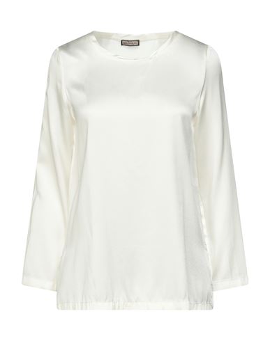 Malìparmi Woman Top Ivory Size 6 Silk, Elastic fibres