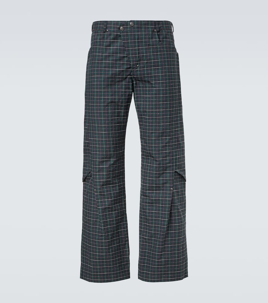 Kraner checked cotton-blend wide-leg pants