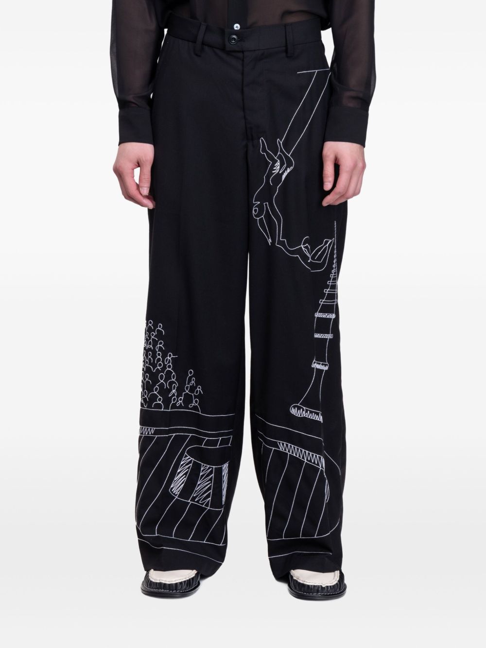 KidSuper Circus Sketch trousers - Black
