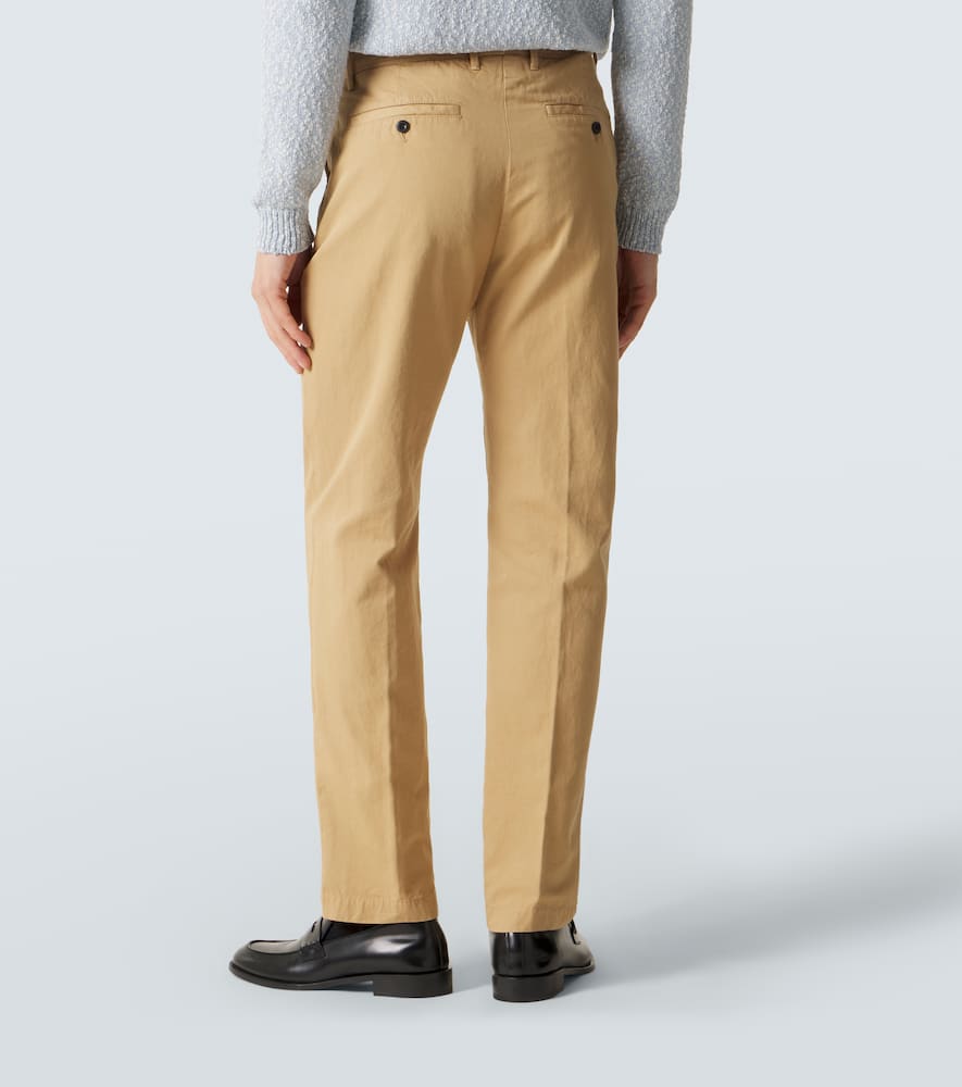 Cotton and linen slim pants